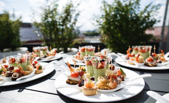 Summer canapes - Catering and hospitality staff